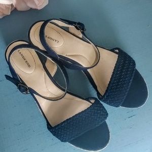 COPY - 🌹Lands End navy wedges NWOT